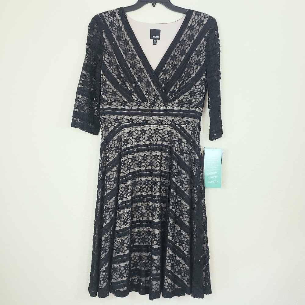 Melrose petite little black dress in size 14P NWT